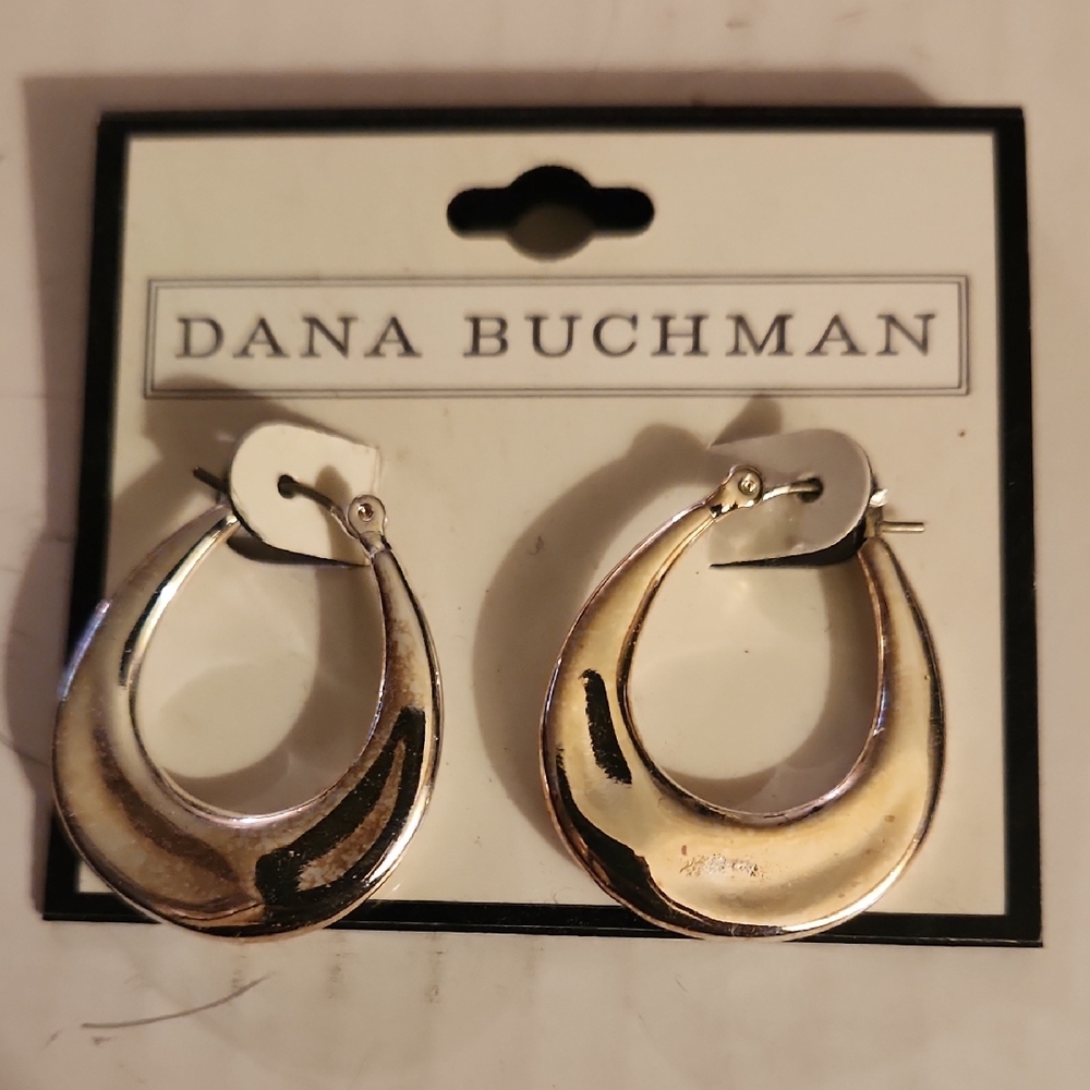 Dana Buchman Silver Earrings Nwt
